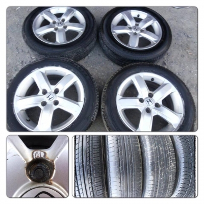 ขายล้อแม็กซ์ขอบ15 Honda City 4/100 + ยาง ราคา 4,500 บาทถูก