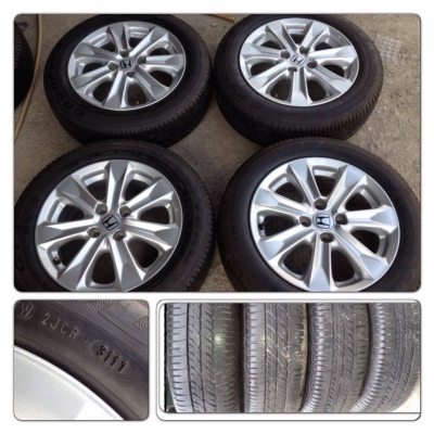 ขายล้อแม็กซ์ 15 New Honda Jazz + ยางปี11 ราคา 7,300 บ.ราคาถูก