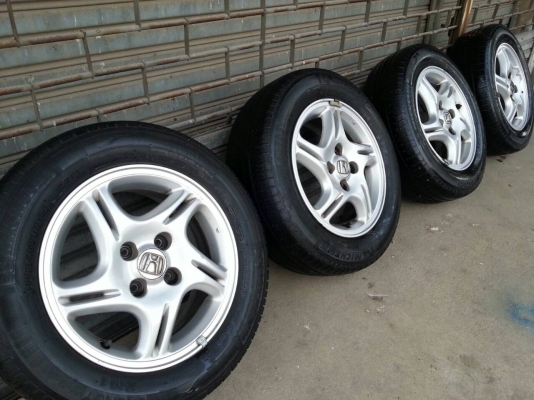 ล้อ Civic Dimension ขอบ 14 4/100 ยาง Michelin ปี10