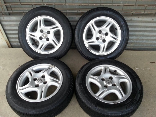 ล้อ Civic Dimension ขอบ 14 4/100 ยาง Michelin ปี10