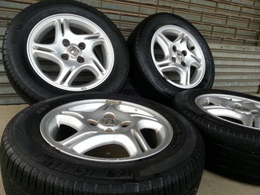 ล้อ Civic Dimension ขอบ 14 4/100 ยาง Michelin ปี10