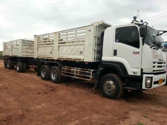 ขายรถ 22 ล้อพ่วงแม่-ลูกดัมพ์ ISUZU DECA 360 ปี 2554 ลูกพ่วง 3 คานแท้ดัมพ์กระบะสามมิตรคอกเสมอหัว ราคา 3270000