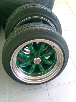 ล้อกล้วย 16X7.5 หลัง9  4/100-114 พร้อมยางปี11