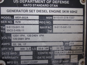 ขาย- เครื่องปั่นไฟ Libby corp - MEP 802A พร้อมปั๊มลมในตัว 5KW ไฟ 110/220 V ขาย- เครื่องปั่นไฟ Libby corp - MEP 802A พร้อมปั๊มลมในตัว 5KW ไฟ 110/220 V