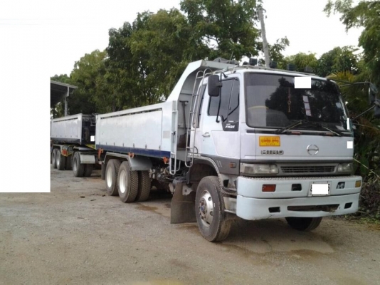 ขายรถสิบล้อ Hino FM2K 240 แรง สมอเงิน พ่วงแม่ลูกดั้ม  3คานแท้ รถสวย ยางเต็ม22เส้น