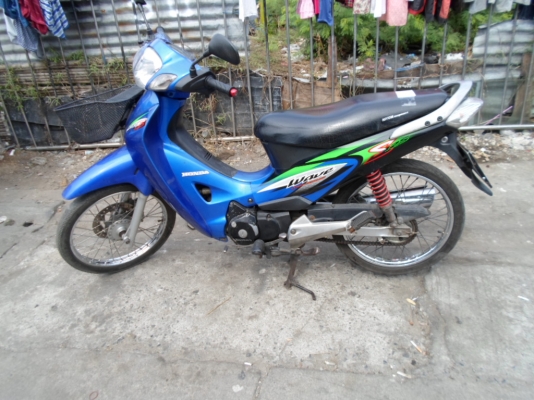 ขาย honda wave 125S สตาร์มือ รถปี47 สีน้ำเงิน-ดำ เครื่องเดิม ขาย16,500บาท