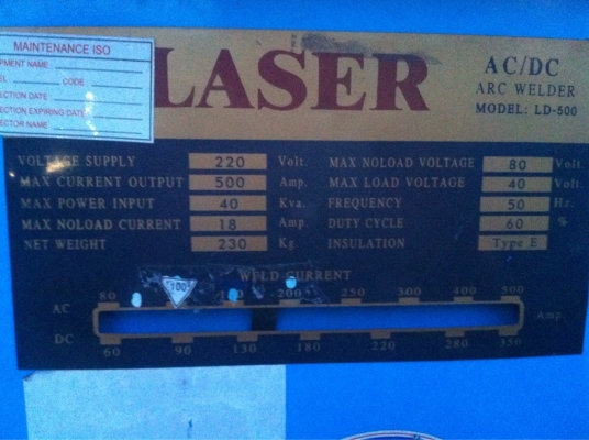 ขายเครื่องเชื่อม Laser 500 amp