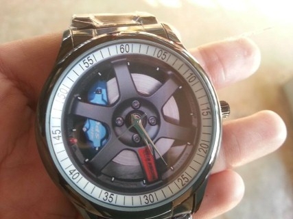 นาฬิกา TE37 สายดำ ดำ ปั๊มน้ำเงิน พร้อมส่ง