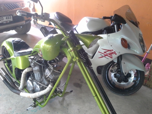 zx10 1000cc.กับหน้ายาวสปิงเกอร์เครื่องboss 650cc.ขายถูก