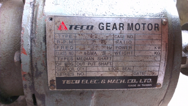 Sell> Teco มอเตอร์เกียร์ 1:10 มือสอง 3 เฟส 1 แรง 380 V. จัดส่งทั่วประเทศครับ