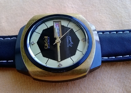 Cadet auto  กระจกเหลี่ยม เรือน stainless รมดำ