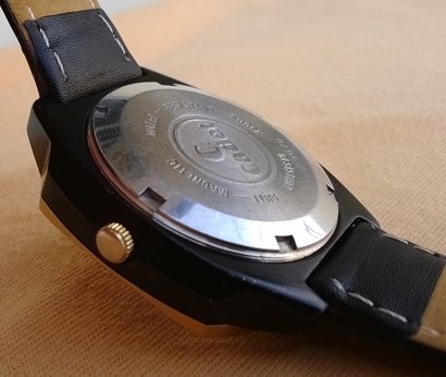 Cadet auto  กระจกเหลี่ยม เรือน stainless รมดำ