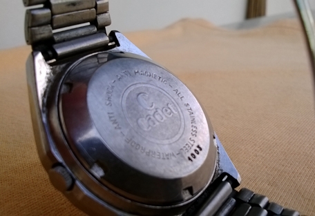 Cadet auto Swiss หน้าทูโทน ช่องบอกวันที่ อยู่หลักสาม ขนาด 38มม.(รวมเม็ด) สภาพ 90\%