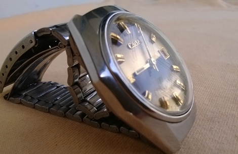 Cadet auto Swiss หน้าทูโทน ช่องบอกวันที่ อยู่หลักสาม ขนาด 38มม.(รวมเม็ด) สภาพ 90\%