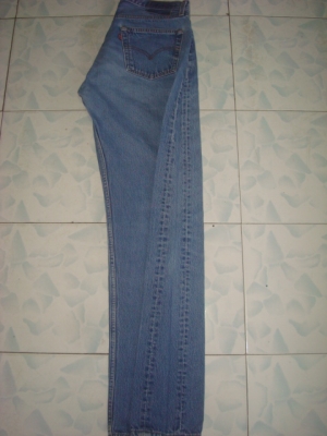 #9204#ยีนส์ลีวายส์ 501 ผ้าทราย ของแท้ มือสอง เอว34 ยาว32 made in usa