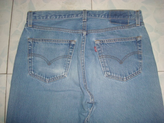 #9204#ยีนส์ลีวายส์ 501 ผ้าทราย ของแท้ มือสอง เอว34 ยาว32 made in usa