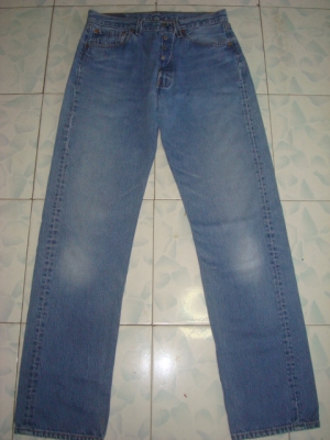 #9204#ยีนส์ลีวายส์ 501 ผ้าทราย ของแท้ มือสอง เอว34 ยาว32 made in usa
