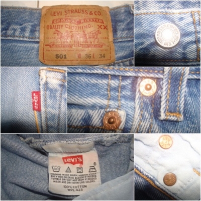 #9235# ยีนส์Levi's 501 ผ้าทราย ของแท้ มือสอง เอว 36 ยาว 32 ตะเข็บสวย #9235# ยีนส์Levi's 501 ผ้าทราย ของแท้ มือสอง เอว 36 ยาว 32 ตะเข็บสวย