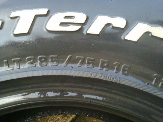 BF All 285-75-16   เอาไปใช้ต่อสบายๆอีกหลายหมืนโล