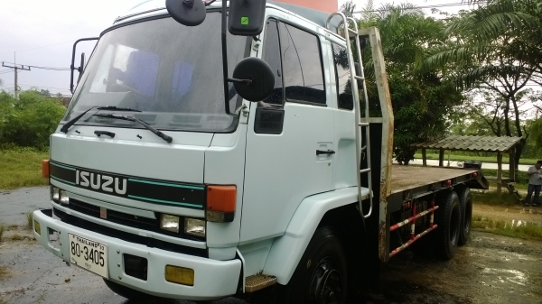 ISUZU FVZ32MZP สิบล้อท้ายลาด ทุกแบคโฮ 195แรง สวยมาก...