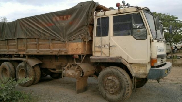 ขายรถพ่วงสิบล้อดั๊มพ์ Mitsubishi turbo TF 3,&times;&times;&times; เครื่องเดิม 6D16 turbo ลูก 2 คาน