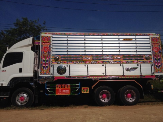 ขายรถบรรทุกใหม่ 10 ล้อ กระบะบรรทุกยกเท กระบะอลูมิเนียมดั้มพ์ ISUZU FXZ 360 แม่ลูกพ่วง แม่ ยาว 6.50 เมตร สูง 2.30 เมตร ลูกพ่วง ยาว 7.50 เมตร สูง 2.30 เมตร