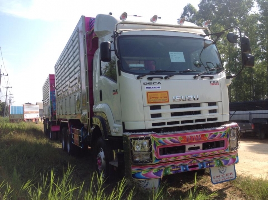 ขายรถบรรทุกใหม่ 10 ล้อ กระบะบรรทุกยกเท กระบะอลูมิเนียมดั้มพ์ ISUZU FXZ 360 แม่ลูกพ่วง แม่ ยาว 6.50 เมตร สูง 2.30 เมตร ลูกพ่วง ยาว 7.50 เมตร สูง 2.30 เมตร