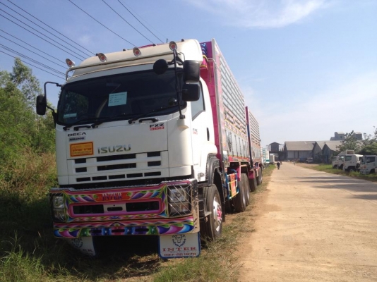 ขายรถบรรทุกใหม่ 10 ล้อ กระบะบรรทุกยกเท กระบะอลูมิเนียมดั้มพ์ ISUZU FXZ 360 แม่ลูกพ่วง แม่ ยาว 6.50 เมตร สูง 2.30 เมตร ลูกพ่วง ยาว 7.50 เมตร สูง 2.30 เมตร