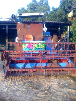 ขายรถเกี่ยวข้าวพร้อมเทเลอร์ZAI COMBINE 2ระบบอุ้ม800กก.และรองกระสอบได้