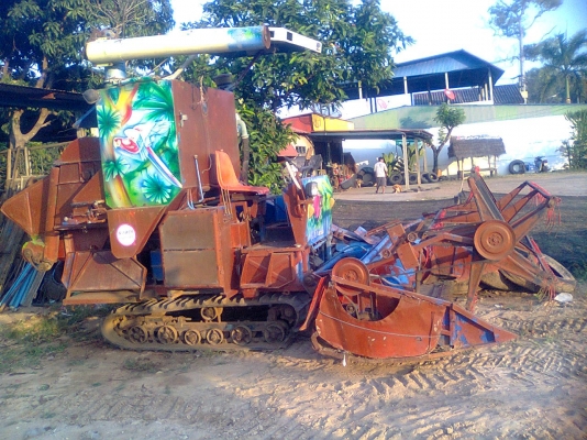 ขายรถเกี่ยวข้าวพร้อมเทเลอร์ZAI COMBINE 2ระบบอุ้ม800กก.และรองกระสอบได้