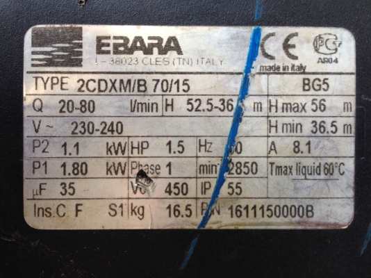 ขายปั้มน้ำหอยโข่งหัวสแตนเลส Ebara 1.5 HP. ใบพัด 2 ชั้น ไฟบ้าน 220 V สภาพสวยมาก วิ่งนิ่ม พร้อมใช้งาน ขายปั้มน้ำหอยโข่งหัวสแตนเลส Ebara 1.5 HP. ใบพัด 2 ชั้น ไฟบ้าน 220 V สภาพสวยมาก วิ่งนิ่ม พร้อมใช้งาน