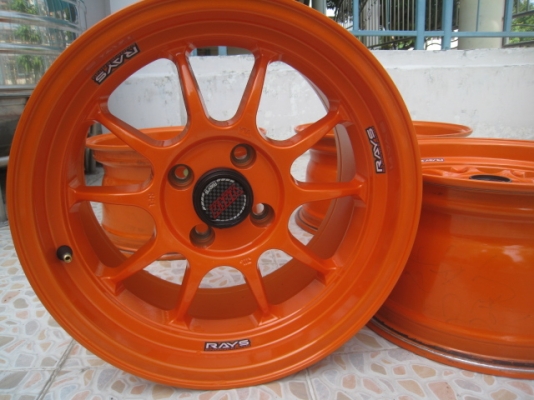 ขายล้อแม็กมือสอง RF1 15"x8" et20 4 รู 100 สีส้มเดิม ไม่เคยทำสี  สนใจติดต่อเล็กคลองสามครับ (081-3747940)