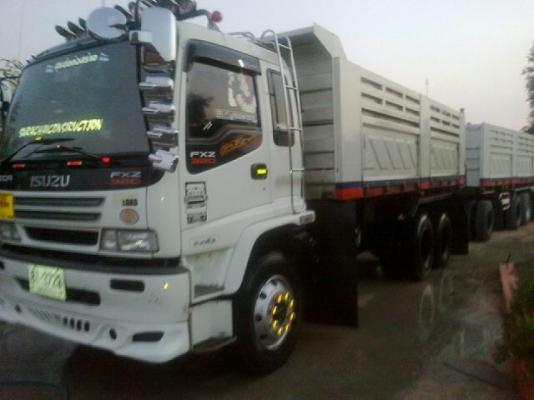 ขายรถ 22 ล้อพ่วงแม่-ลูกดัมพ์ ลดราคาเหลือ 2730000 ISUZU DECA 320 แรงม้าปี 2550 ลูกพ่วงดัมพ์ 3 คานกระบะเหล็กสามมิตรลอนเฉียงคอกเสมอหัว ราคา 2730000