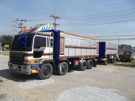 ขายด่วนรถบรรทุก12ล้อHINO โปรเซียเครื่องP11C 320แรง กระบะปรีเนียมดั้มพร้อมลูกพ่วงสามเพลาต่อใหม่ยังไม่ได้ใช่งาน