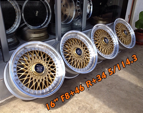 ขายล้อ Weds 3 ชิ้นแท้ ขอบ 16 หน้า8 หลัง9 5/114.3 ลาย BBS สวยมากครับ