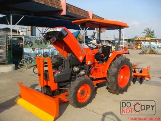 รถไถคูโบต้า 34 แรง(L3408) พร้อมใบมีดดันดินหน้า+ผานพรวน 6*22"