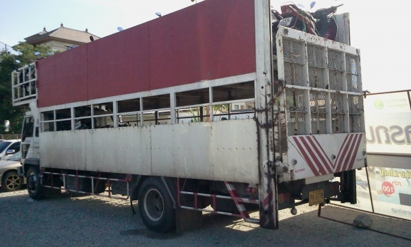 ขายกระบะบรรทุกรถมอเตอร์ไซค์ ยาว 7 เมตร พร้อมลิฟท้ายรถ