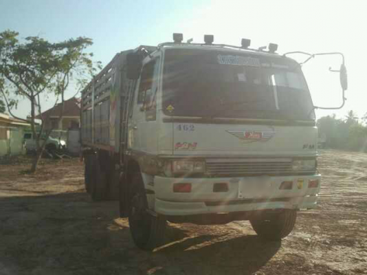 ขายสิบล้อ Hino 3M เครื่องเดิม เกียร์เดิมดั๊มพ์ข้างเรียบมีเสากลาง ทะเบียนพร้อม