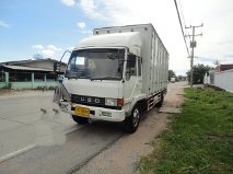 ขายรถ 6 ล้อ ตู้แห้ง 10 ปาน ยาว.7.20 เมตร MITSUBISHI TF FUSO ปี.49 ติดแก๊ส  NGV 6 ถัง