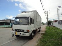 ขายรถ 6 ล้อ ตู้แห้ง 10 ปาน ยาว.7.20 เมตร MITSUBISHI TF FUSO ปี.49 ติดแก๊ส  NGV 6 ถัง