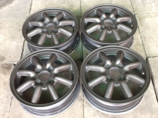 ล้อกล้วย-BLACK-RACING ขอบ13สี่รู100 ใส่-K-CARสวยเลย