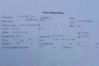 รถบรรทุกดั๊ม 6 ล้อ ยี่ห้ออีโน่ รุ่น FC4J รถปี 2547 รถบรรทุกดั๊ม 6 ล้อ ยี่ห้ออีโน่ รุ่น FC4J รถปี 2547