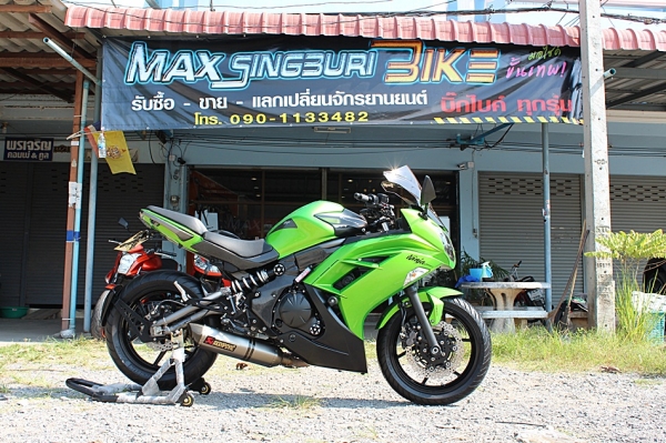 แม็กสิงห์บุรี//KAWASAKI NINJA ER6F 650CC ปี2012ABS แต่งเพียบ สวยใส ทะเบียนพร้อม 215000 ด่วน