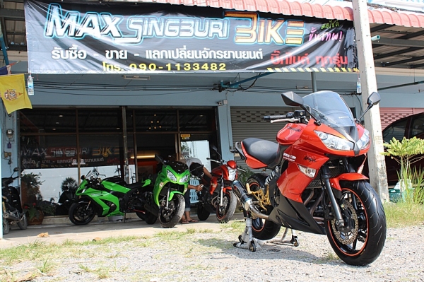 แม็กสิงห์บุรี//KAWASAKI NINJA ER6F 650CC ปี2009 ABS สภาพดี มีของแต่ง ถูกๆ 165000 ด่วน
