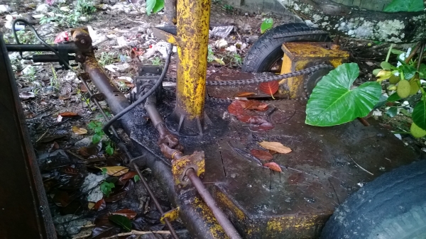 เครื่องกวาดถนน3ล้อ ใช้รถลาก ระบบไฮดรอลิกแบบโยก(แบบประหยัด)