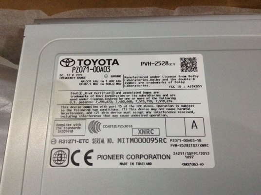 ขายเครื่องเล่น DVD 2DIN Toyota Accessories ของแท้ของใหม่พร้อมชุดติดตั้งสำหรับโตโยต้าค่ะ ขายเครื่องเล่น DVD 2DIN Toyota Accessories ของแท้ของใหม่พร้อมชุดติดตั้งสำหรับโตโยต้าค่ะ