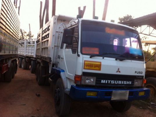 ขายรถบรรทุกสิบล้อดั๊มพ์ Mitsubishi turbo TF 3,4xx เครื่อง 6D16 turbo เกียร์เดิม มีระบบลากพ่วง