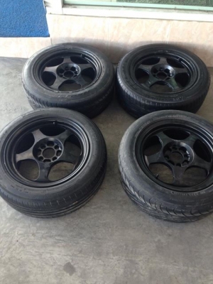 ขายล้อ Spoon Rota 15" กว้าง7 พร้อมยาง  ถูกๆครับ 8500 ครับ