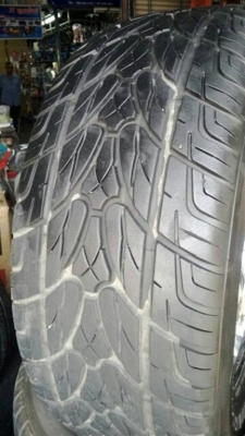 ขายยางพร้อมเเม๊ก 6 รู 265-60-18 โครเมี่ยม อย่างสวย 8 นิ้ว เพิ่มรูป