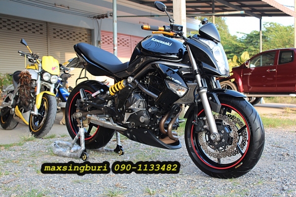 แม็กสิงห์บุรี//KAWASAKI ER6N 650 ปี2009 สภาพหล่อๆ แต่งเพียบ ล้อโตๆ ใหม่ๆ ทะเบียนพร้อม 169000